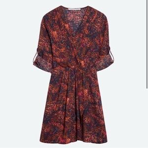 Collective Concepts Women’s Elisa Faux Wrap Colorful Mini Dress Size Medium